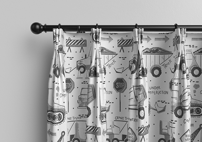 Tinker Town, Black And White - Made to Measure Curtains - Image 11